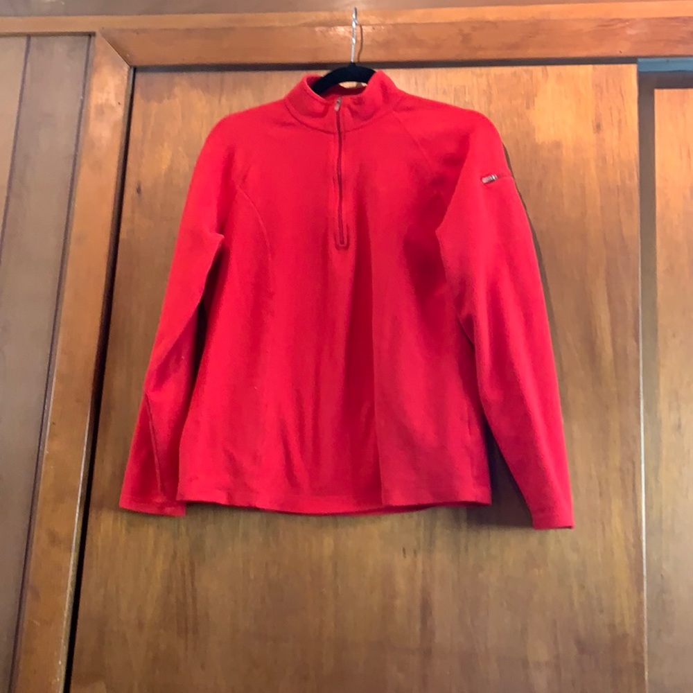 LL Bean Small Red Fleece w/ pocket